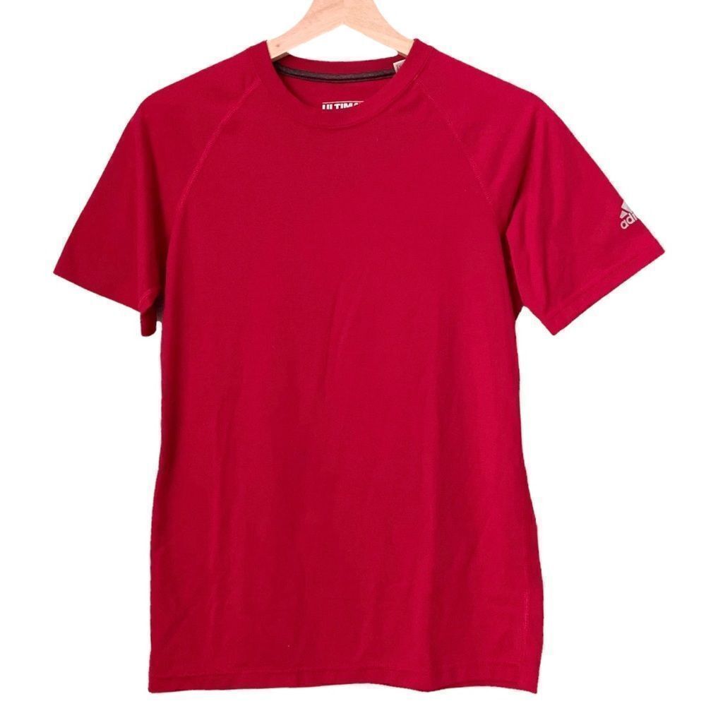 Adidas Climate Ultimate Tee in Red Size Junior XS